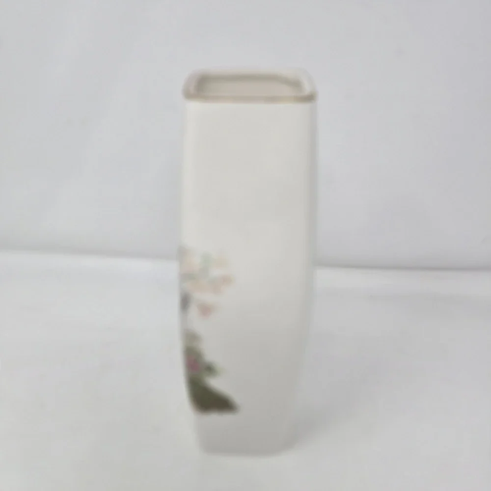 Vintage Crackle‎ Vase Yamaji Japan Peacock Birds 9.5